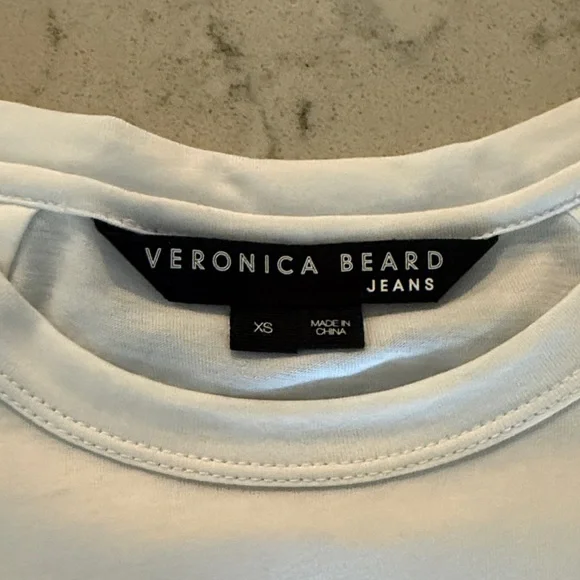 Veronica Beard Ivory Puff Sleeve Blouse - Picture 2 of 5